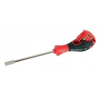 Screw Driver +8 Bits Red Handle 1/4"