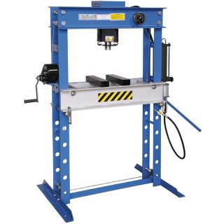 Hydraulic Shop Press With Manual Pneumatic Control