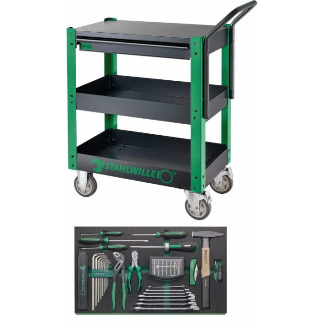 Tool assortment 612 83 ST in service trolley