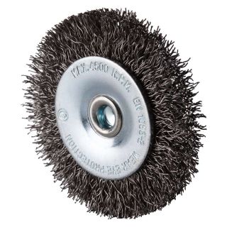 Flat Wire Brush 50X6mm shaft BRASS COATED