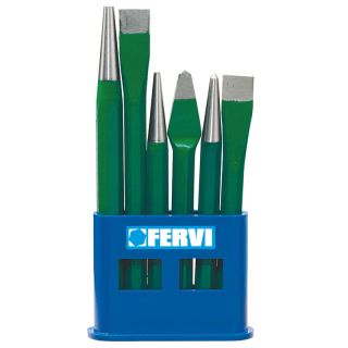 Chisel & Punch Set in Plastic Holder 6pcs