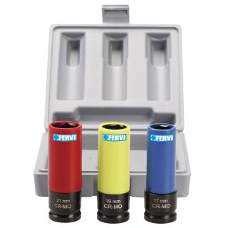 Impact Socket set 3pc with Plastic Sleeve