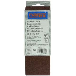 Sanding Belt 65 x 410 P80 PKT (3pcs)