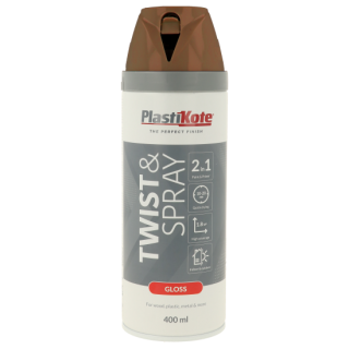 Twist & Spray Gloss Chestnut Brown 400ml (RAL8011)