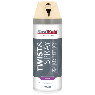 Twist & Spray Satin White 400ml (RAL9010)