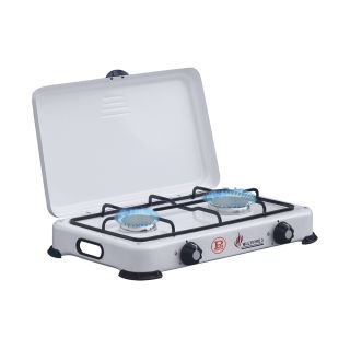 Table Cooker 2 Brass Burner BLK Grill