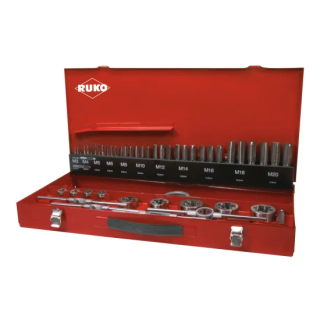 Taps & Dies Set M3-M20 54pcs RED