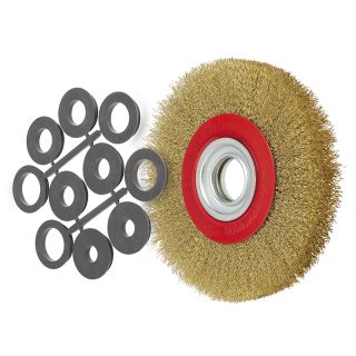 Steel wire brush 200 x 25mm (32-16mm adaptors)