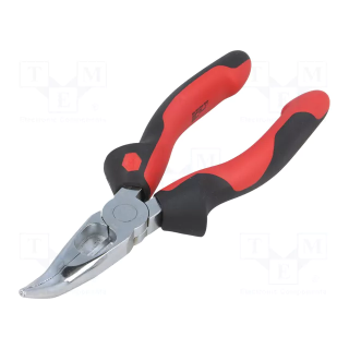 Z050.160.05.26724 NEEDLE NOSE PLIER BENT 160MM RED