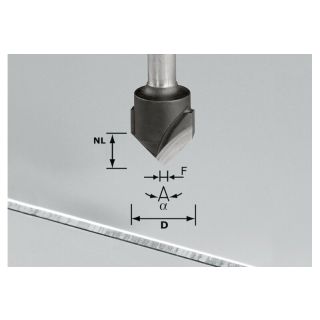 V groove cutter HW shank 8mm