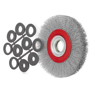 Steel wire brush 175 x 25mm (32-16mm adaptors)