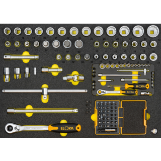 Socket Sets 1/4 & 1/2 Module 123pcs