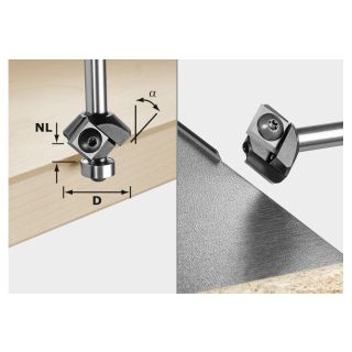 Chamfer Cutter with reversible blades 45Deg