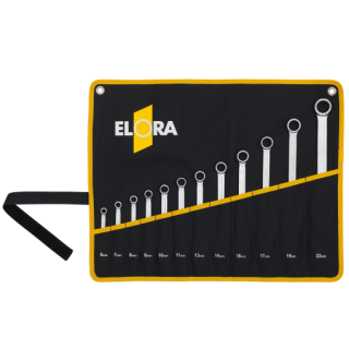 Combination spanner set 6-22mm pouch