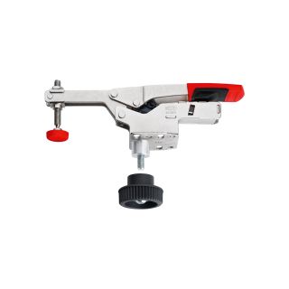 Horizontal toggle clamp with open arm and