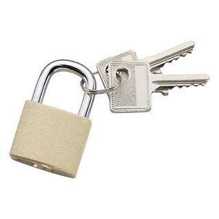 Padlock with keys solid brass
