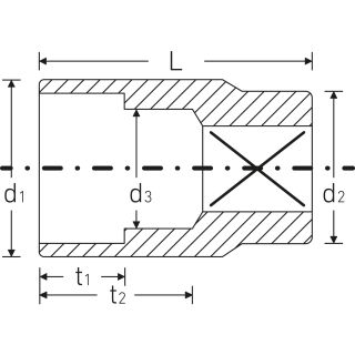 Hexagon Socket 1/2" Drive 30mm 52