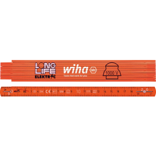 4102008.42068 ELECTRICIAN'S LONGLIFE FOLDING RULER 2MTR. METRIC