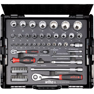 333-97.44685 SOCKET SET 60PCS METRIC 1/4"-1/2" DR. 4MM - 34MM