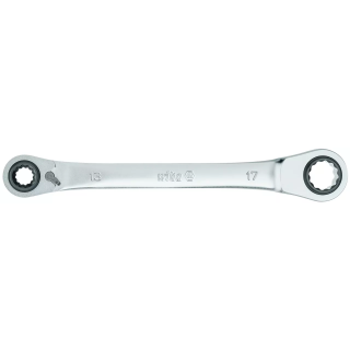 SB3834-101.45421 DOUBLE RING RATCHET SPANNER 4 IN 1 SWITCHABLE