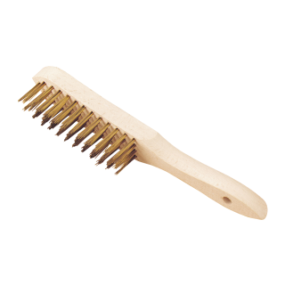 BRUSH WITH LONG BRASS HANDLE