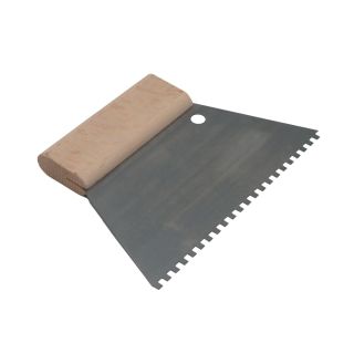 Toothed spatula 180mm wooden handle 4.0 x 4.0mm