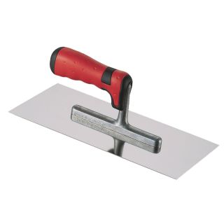 Smoothing trowel, stainless steel with soft grip