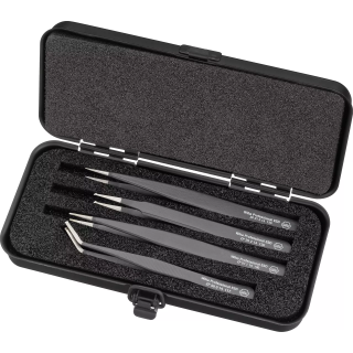 SMD TWEEZER SET PROFESSIONAL ESD ASSORTED 5-PCS. INCL. BOX
