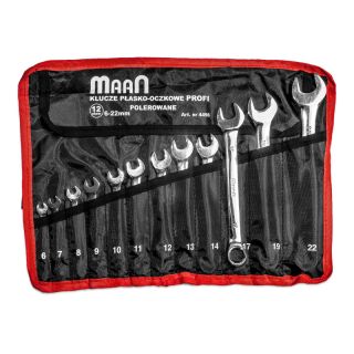 Stubby combination spanners PROFI CR-V set 8 pcs (8-19 mm)