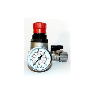Pressure reducer with pressure gauge