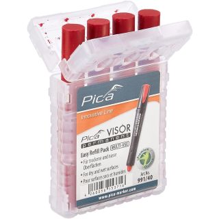 VISOR permanent refills, red, 4 pc/box