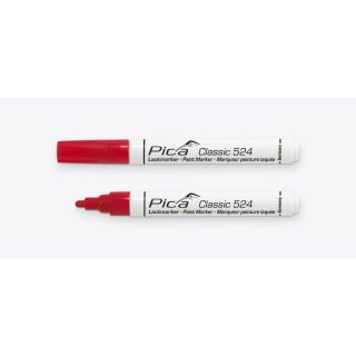 Paint-/Industry marker 2-4mm, Round tip, red