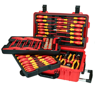 80 PIECE MASTER ELECTRICIAN'S INSULATED TOOLS SET IN ROLLING HARD CASE