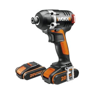 Cordless Imp. Driver 20V 175Nm 1/4" Drv Incl 2Pcs 20V Battery 2Ah WX292