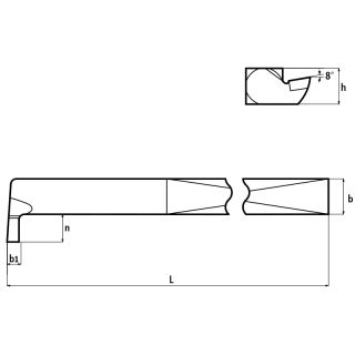 Carbide Lathe Internal Recess Tool R/H 16x16