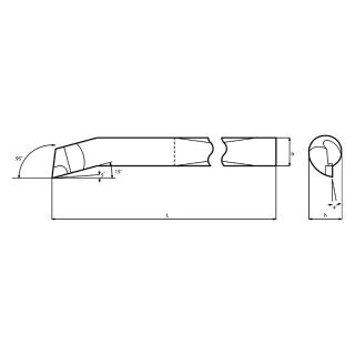 Carbide Lathe Boring Tool P20 R/H 8x8