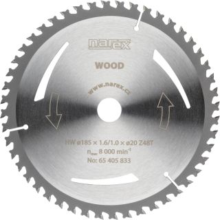 Circular Saw WOOD Saw Blade 185 × 1,6/1,0 × 20 Z48T