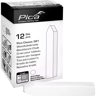 Blackboard chalk 12x12x85mm, white, box of 12 pcs
