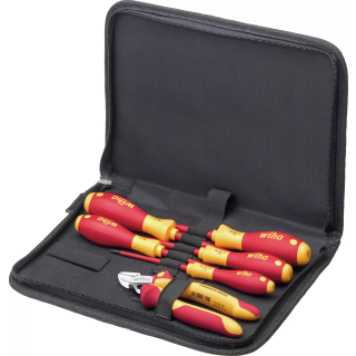 Wiha Tool set electrician Screwdriver, diagonal cutters, 7-pcs. incl. tool pouch (33969)